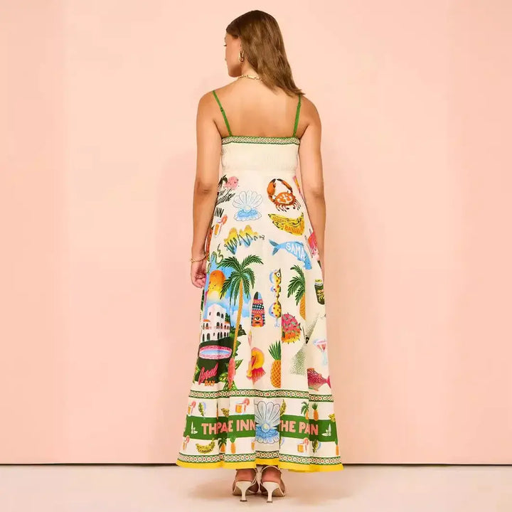 Trendy Boho Maxi Dress Summer Chic